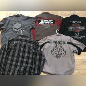**bundle** men’s Harley Davidson button up shirts